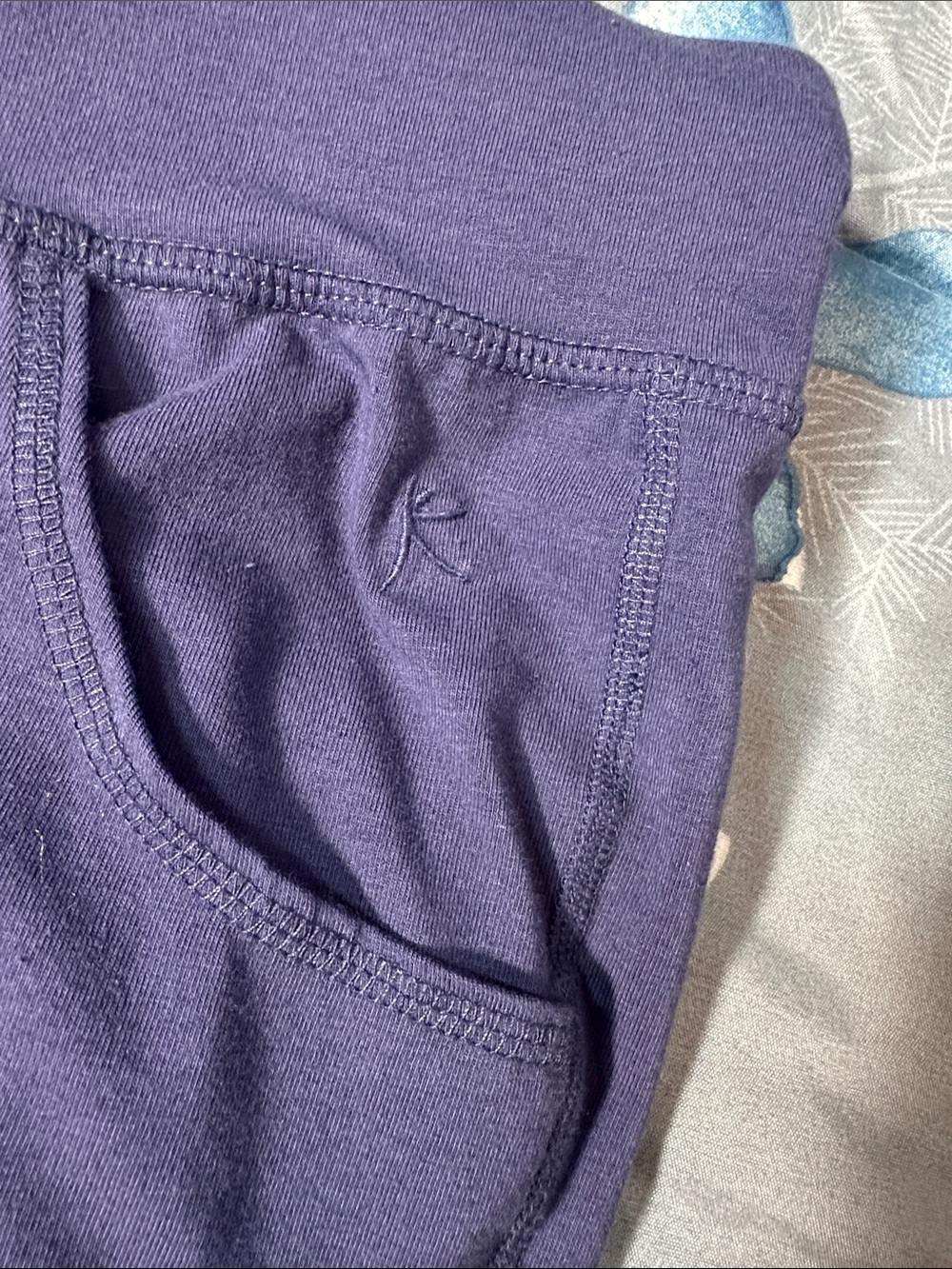 NWOT Danskin Blue Pull-On Knit Capri Pants w/Drawstring Sz XL 16-18 - Picture 9 of 9